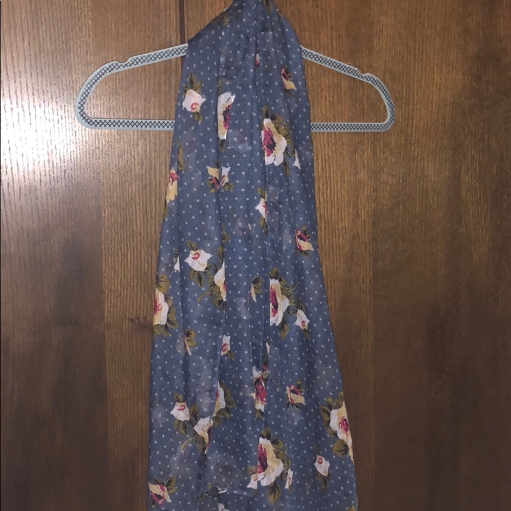 Floral and Polka Dot Scarf